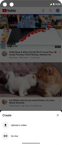 Press Upload a video.