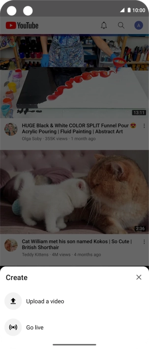Press Upload a video.
