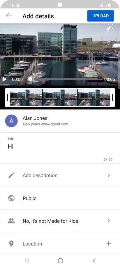 Key in the required text and press UPLOAD.
