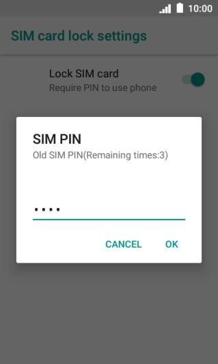 Key in your current PIN and press OK.