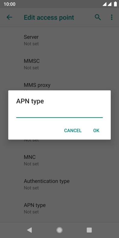 Key in mms and press OK.