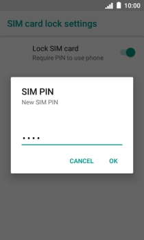 Key in a new four-digit PIN and press OK.