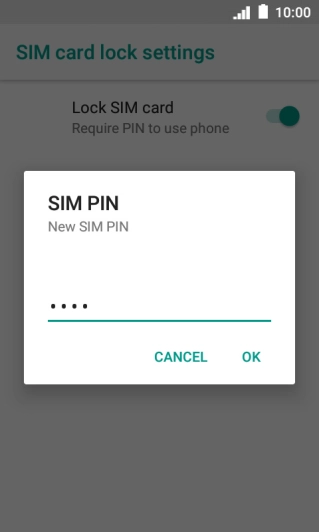 Key in a new four-digit PIN and press OK.