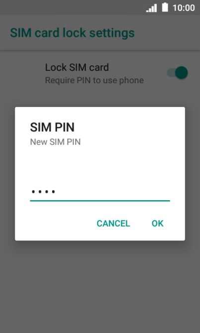 Key in a new four-digit PIN and press OK.