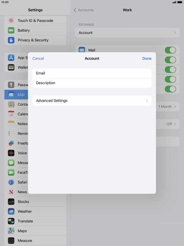 Press Advanced Settings.