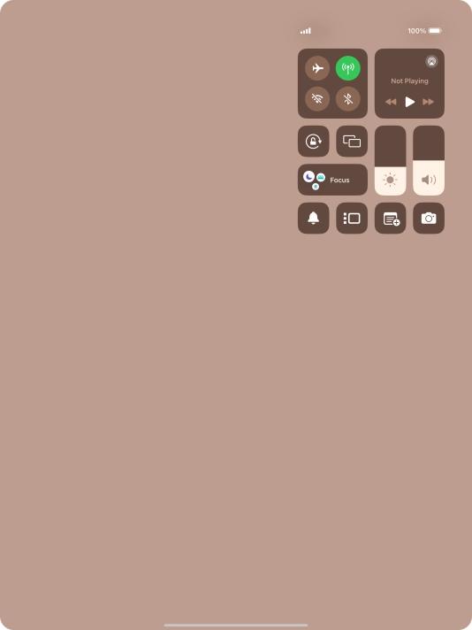Press the flight mode icon to turn the function on or off.