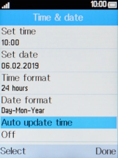 Select Auto update time.