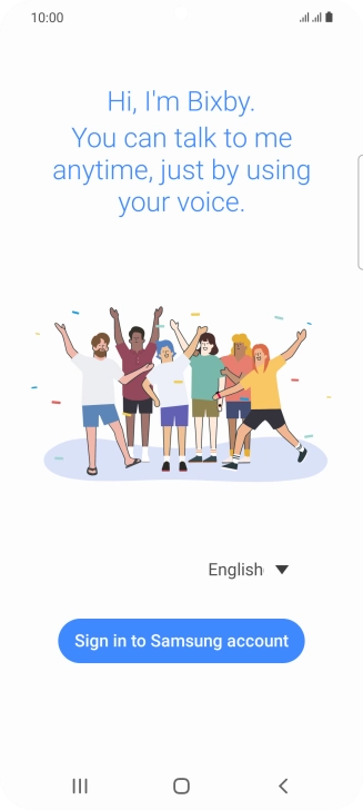Press Sign in to Samsung account.