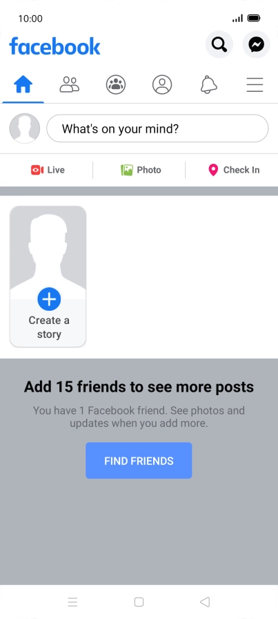 Press the text input field.