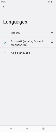 To select the new language as the default language, press the move icon next to the required language and drag it to the top of the list.