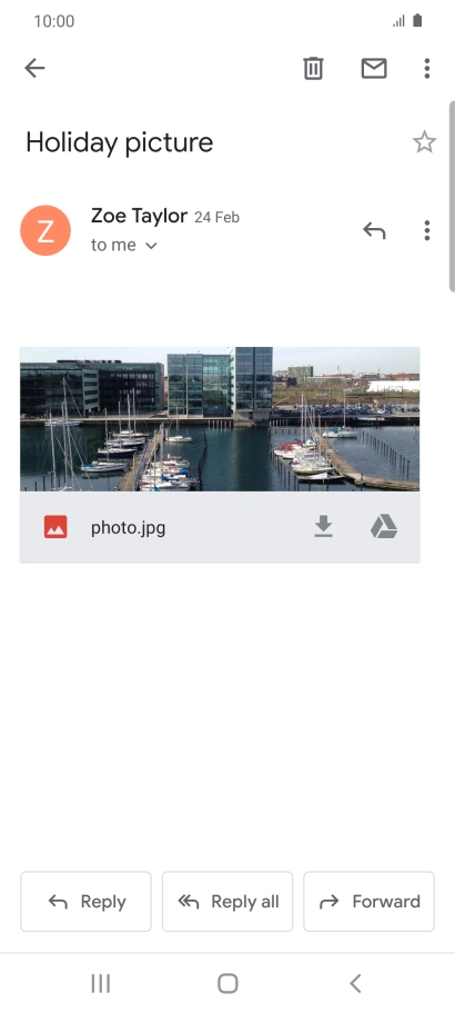 If an application is open on your phone, such as a Mail, you can also use the functions available here, e.g.: Reply to this email.