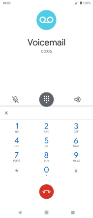 Press the end call icon.