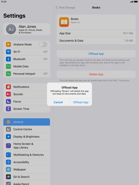 Press Offload App.