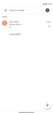 Press the email account icon.