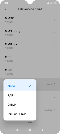 Press None.