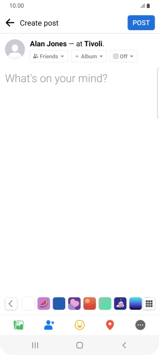Press the text input field.