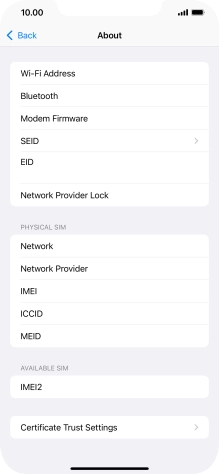 The Network Provider Lock status is displayed next to Network Provider Lock.
