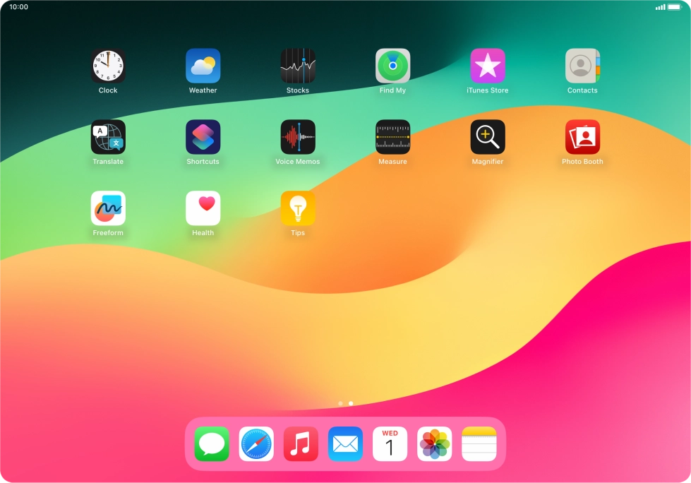 Open the required app.