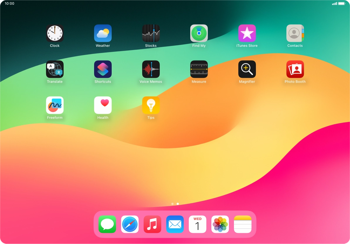 Open the required app.