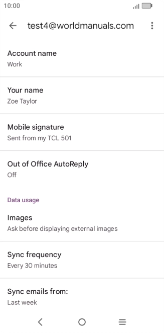 Press Account name and key in the required name.