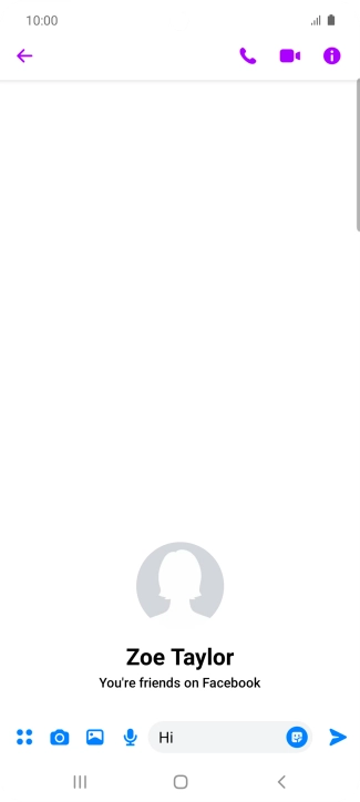 Write the required message and press the send icon.