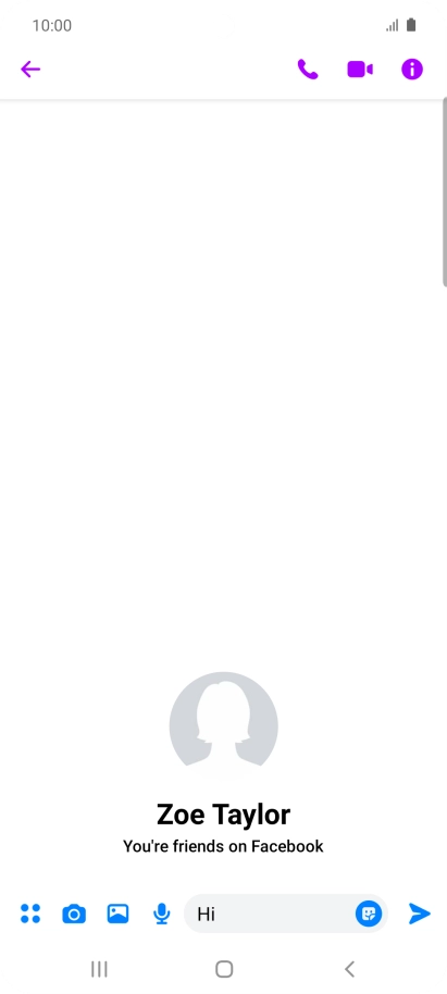 Write the required message and press the send icon.