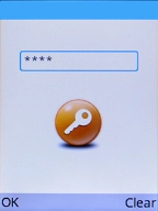 Key in the new PIN again and press the Left selection key.