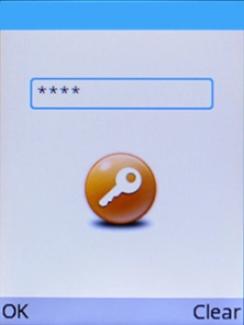 Key in the new PIN again and press the Left selection key.