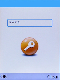 Key in the new PIN again and press the Left selection key.