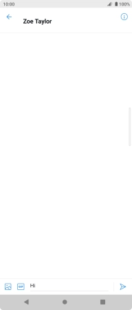 Write the required message and press the send icon.