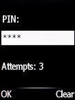 Key in your PIN and press the Navigation key.