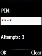 Key in your PIN and press the Navigation key.