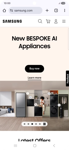 Press the menu icon.