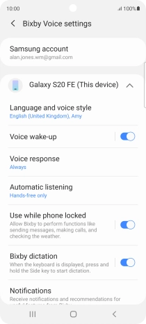 Follow the instructions on the screen to select the required settings.
