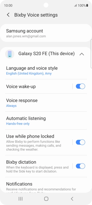 Follow the instructions on the screen to select the required settings.