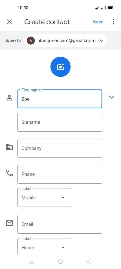 Press Surname and key in the required last name.