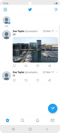 Press the new tweet icon.
