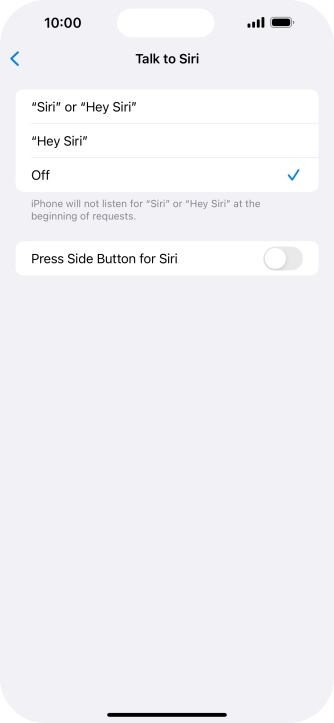 Press the indicator next to 