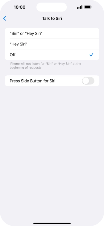 Press the indicator next to 
