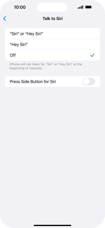 Press the indicator next to 