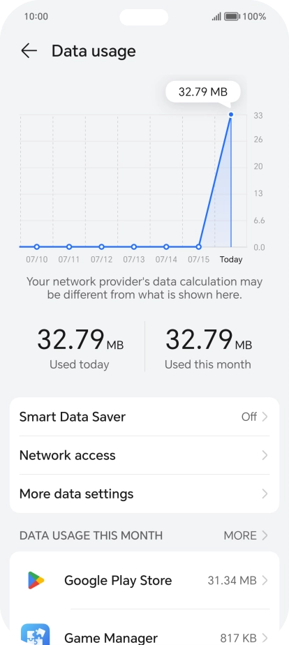Press Network access.