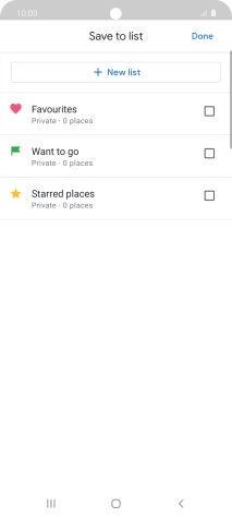 Press the required setting.