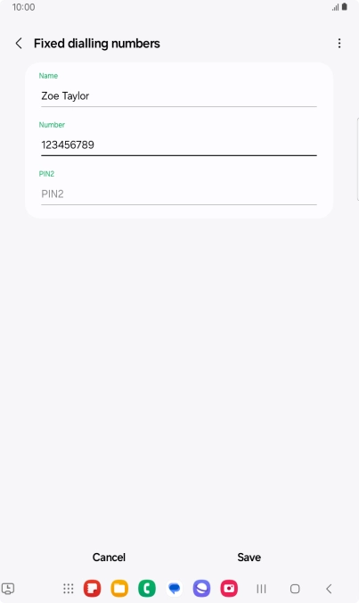 Press PIN2 and key in your PIN2. The default PIN2 is 1111.