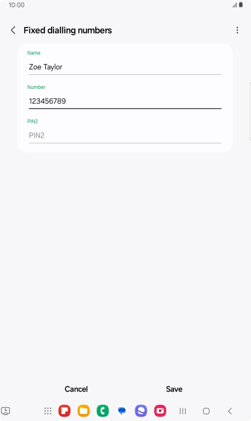Press PIN2 and key in your PIN2. The default PIN2 is 1111.