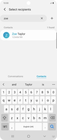 Press the required contact.