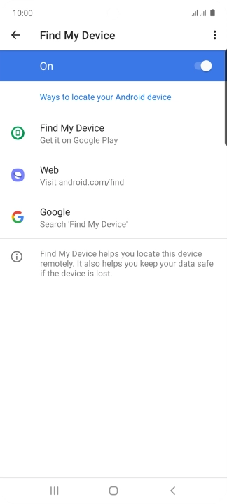 Press the Home key to return to the home screen.
