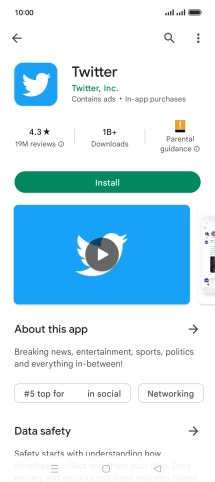 Press Install and follow the instructions on the screen to install the app.