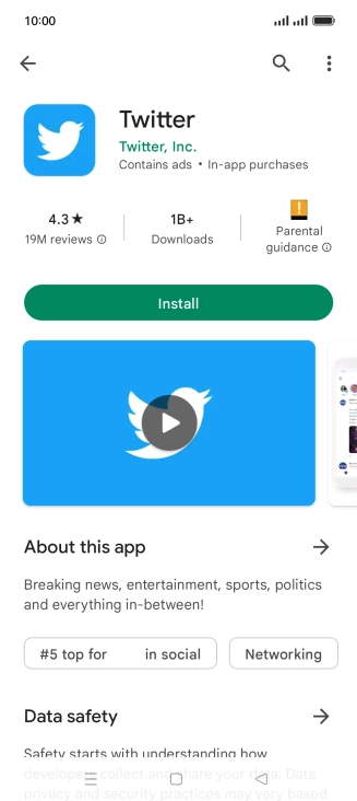 Press Install and follow the instructions on the screen to install the app.
