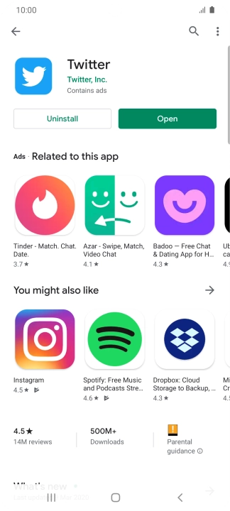 Press the Home key to return to the home screen.