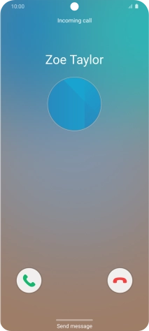 Press and drag the accept call icon right.